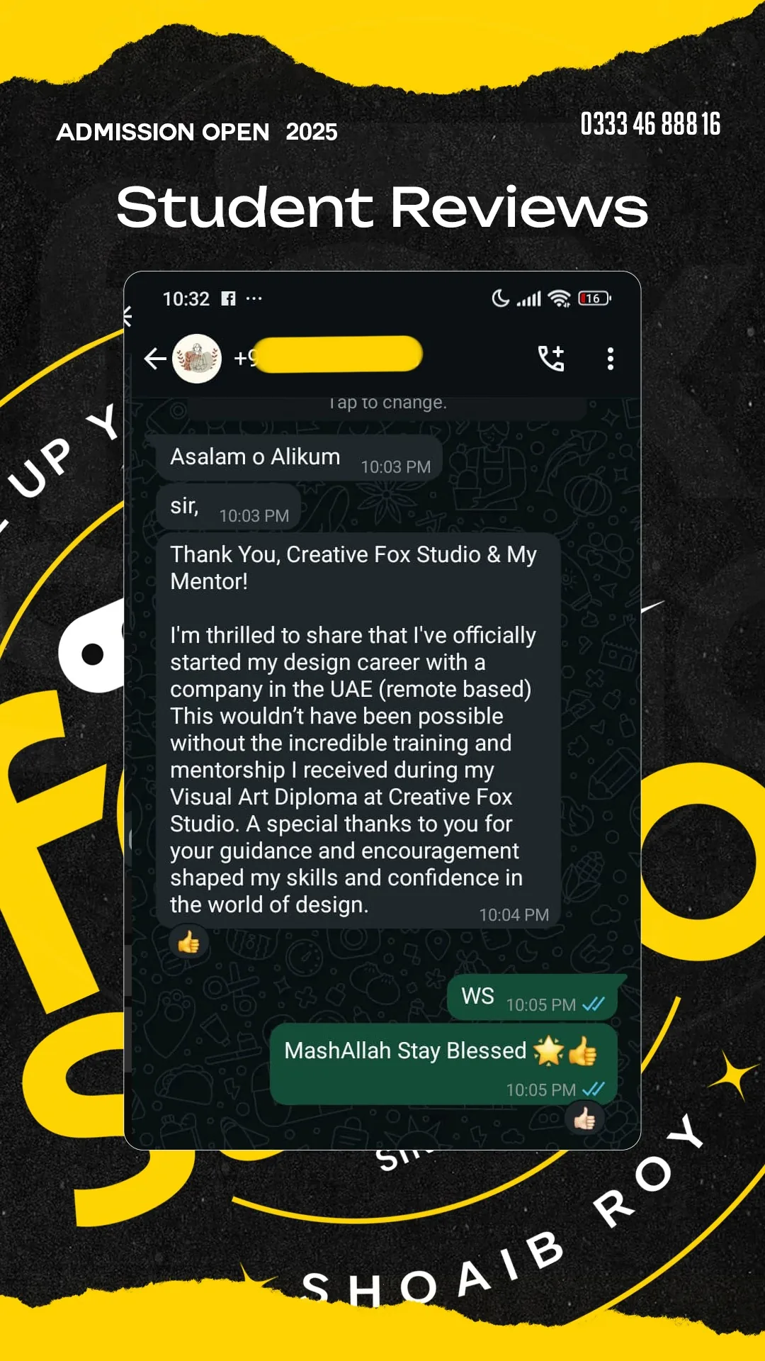Student feedback about Creative Fox Studio design classes