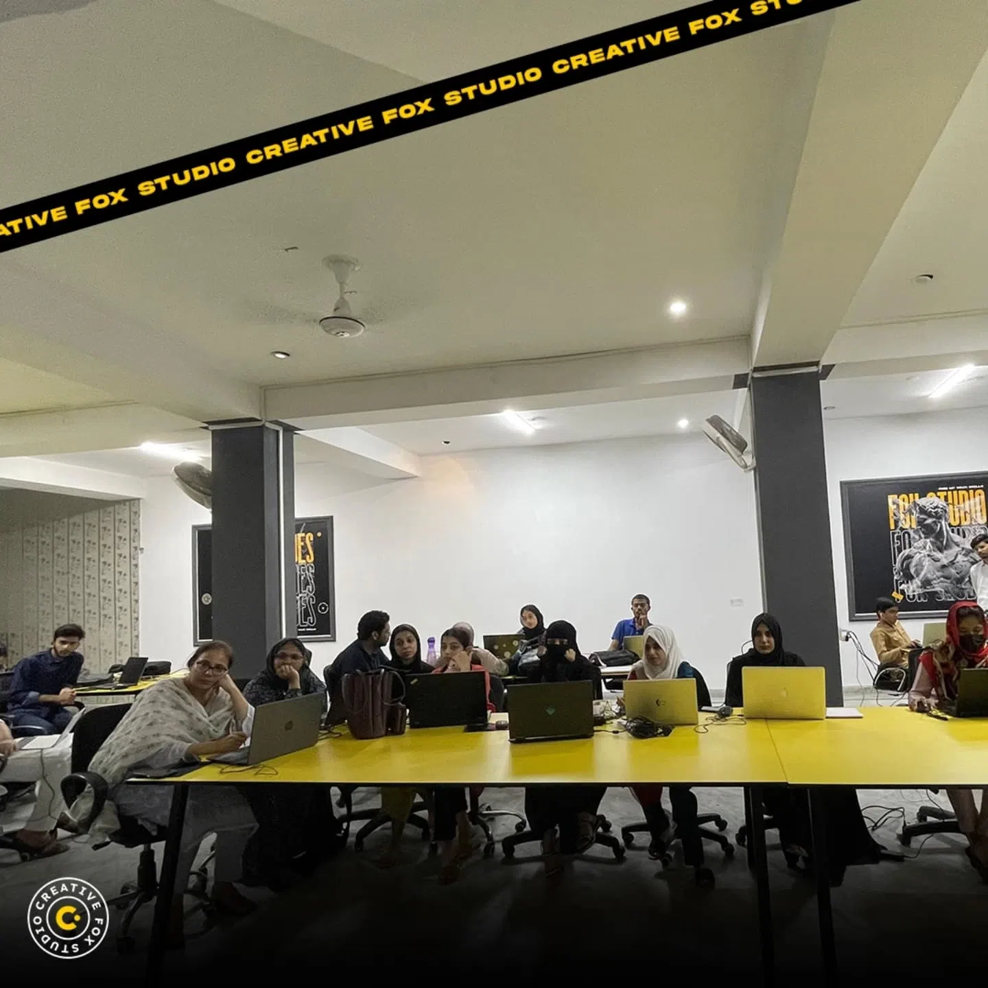 Creative Fox Studio classroom and practical design workspace